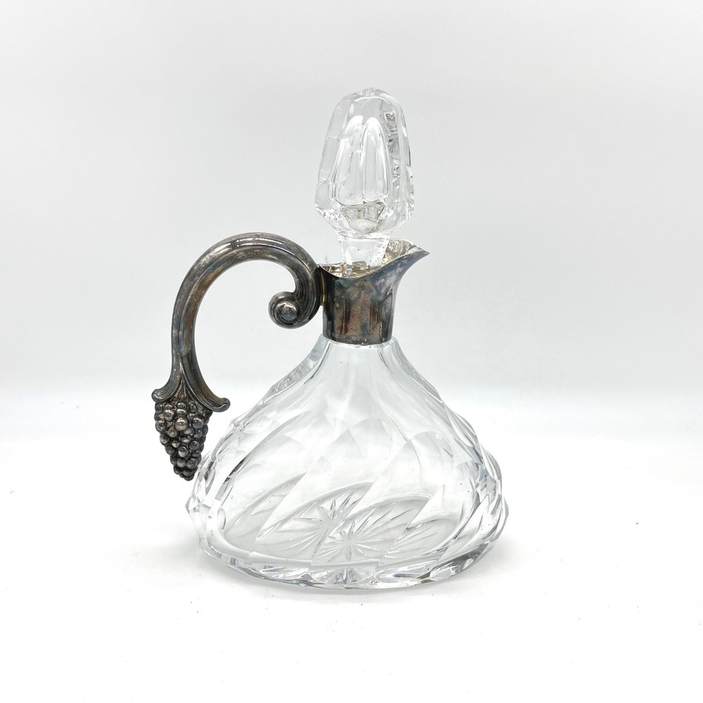 Antique Spritzer & Fuhrmann Sterling Silver‎ & Crystal Decanter Germany